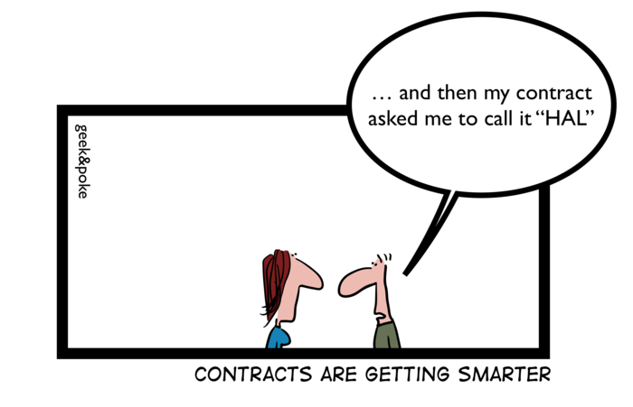 Comic Strip über Smart Contracts
