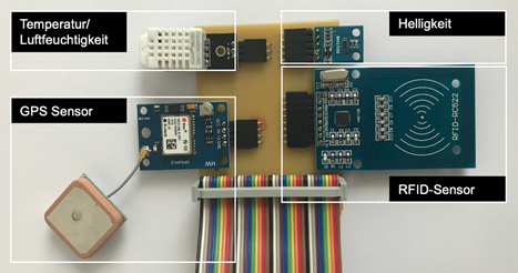 IoT-Prototyp: Platine mit Sensoren